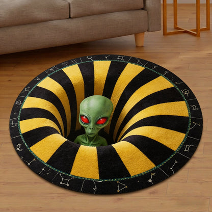 Alien-Themen 3D Illusions-Teppich