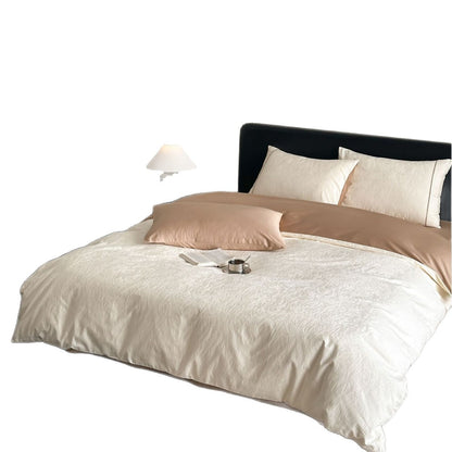 Luxus Geprägte Schmetterling Baumwollsatin Bettbezug Set