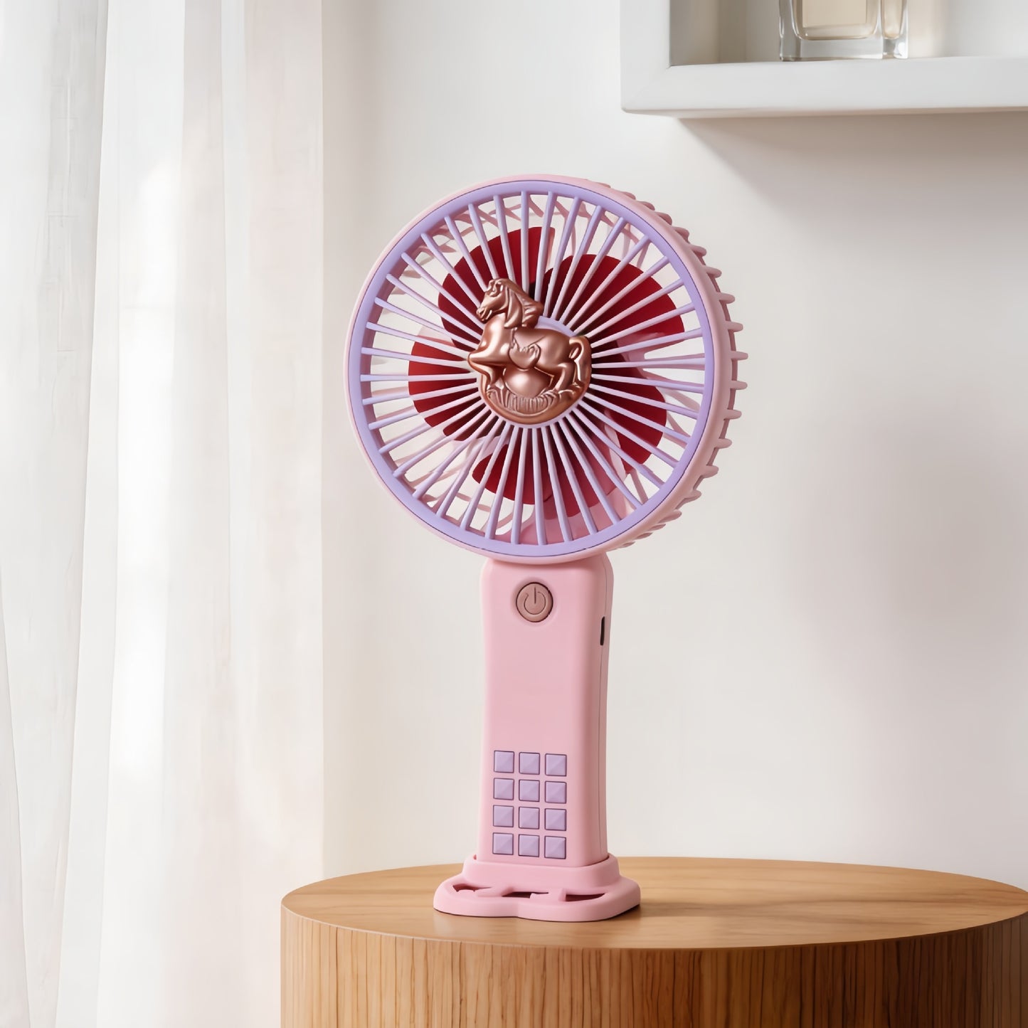 Damen tragbarer Handventilator mit kreativem Pferdemotiv Brehn