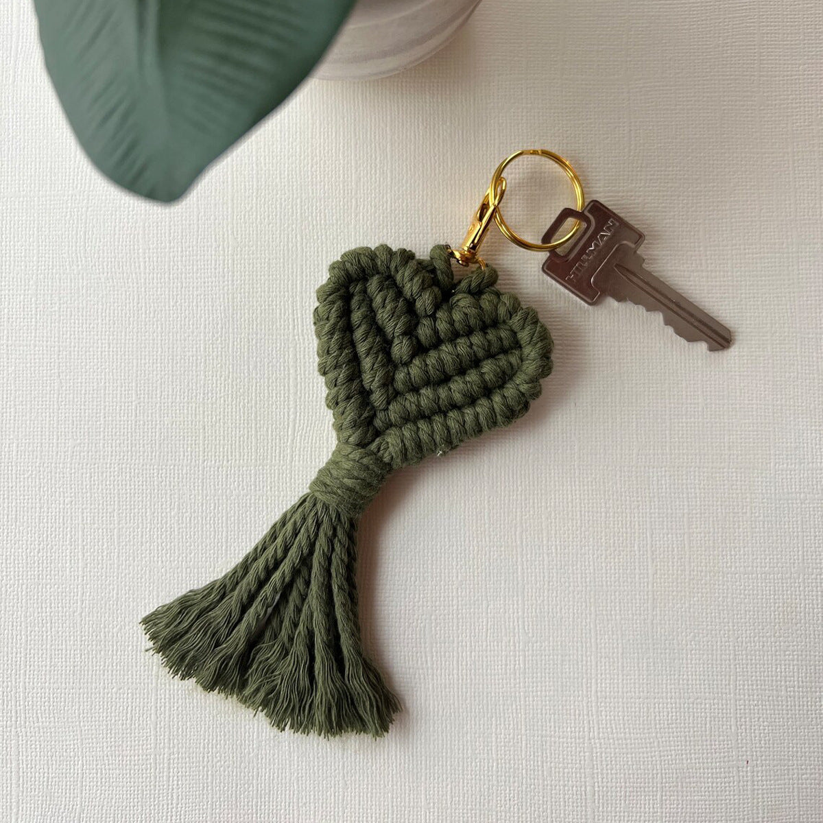 Macrame Herz Schlüsselbund Halter Brehn
