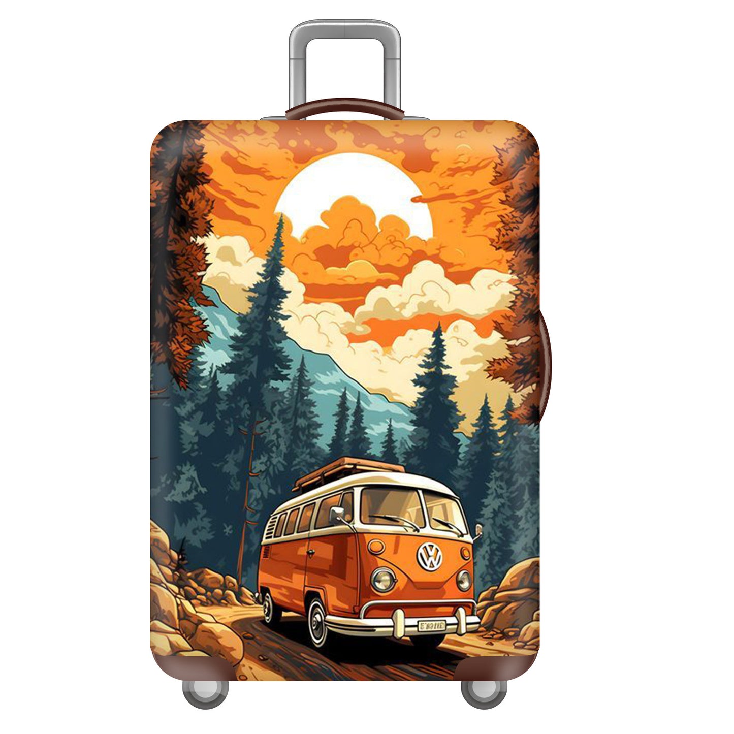 Unisex nan großer Hartschalenkoffer mit robustem Trolleygriff und elastischem Motivschutzcover Superhelden-Design Brehn