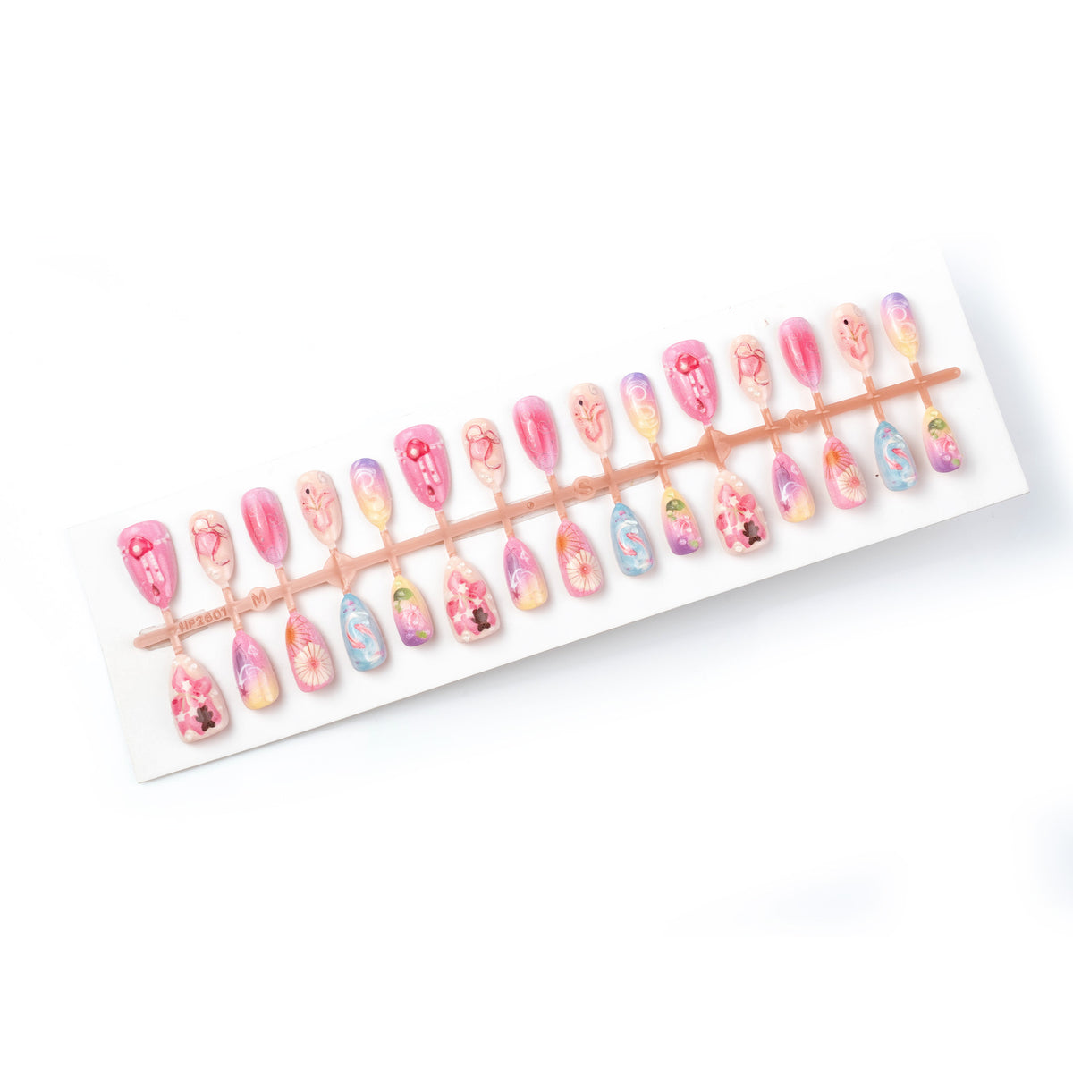 Dekoratives Press-On Nagelkunstset mit floralem und verspieltem Design Brehn