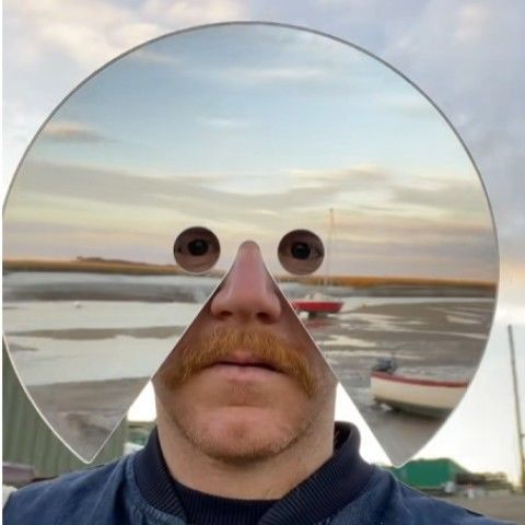 Spaßige Spiegelmaske Brehn
