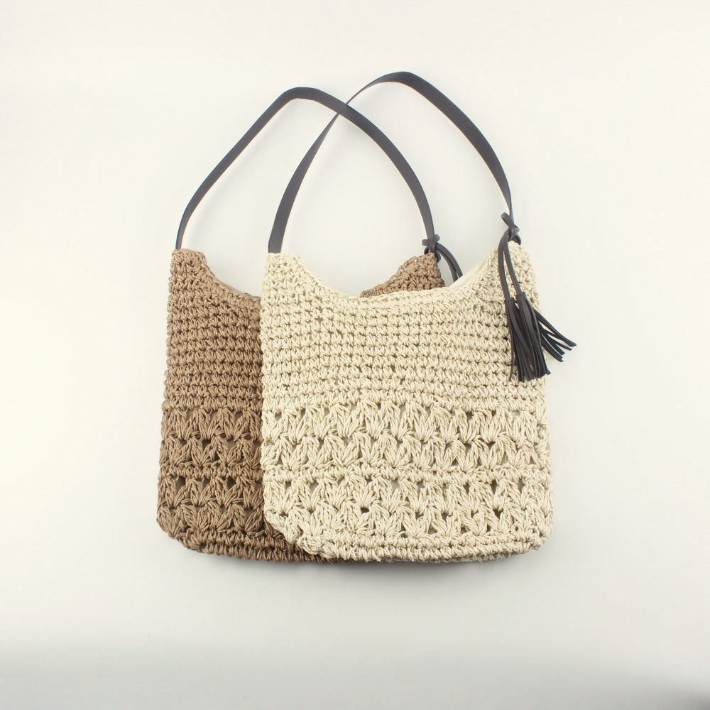 Handgearbeitete Hobo-Tasche Aus Natürlichem Material Brehn