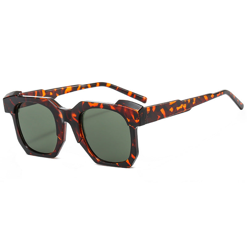 Damen modische Sonnenbrille im eckigen Design mit kontrastierenden Rahmen Brehn