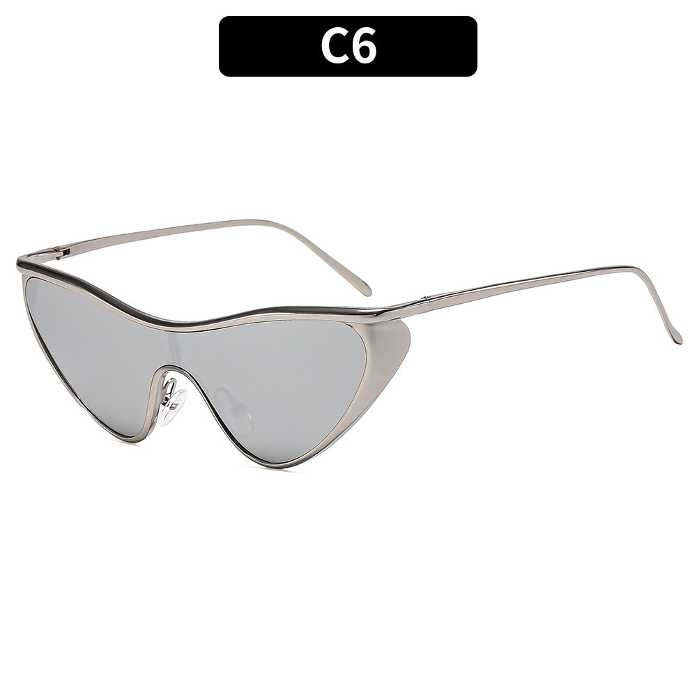 Futuristische Geometrische Schild Sonnenbrille