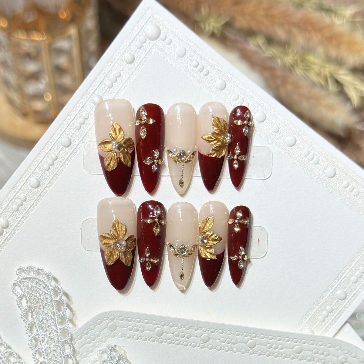 Glamourös Dekorative Stiletto Nagel Kunst Set Brehn