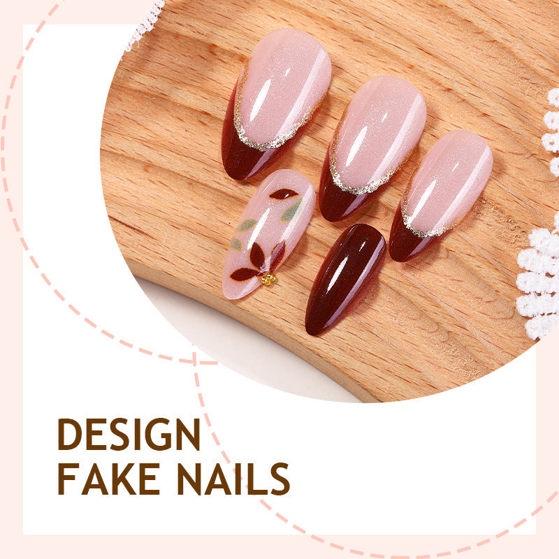 Kunstnagelset mit elegantem Blüten- und Farbverlauf Brehn