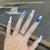 Kunstnagelset mit kreativem geometrischen Design Brehn