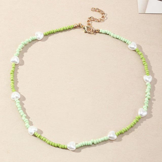 Perlen- und Perlenbesatz Choker-Halskette Brehn