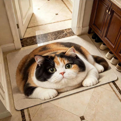 Niedlicher katzenmotiver Plüsch-Teppich