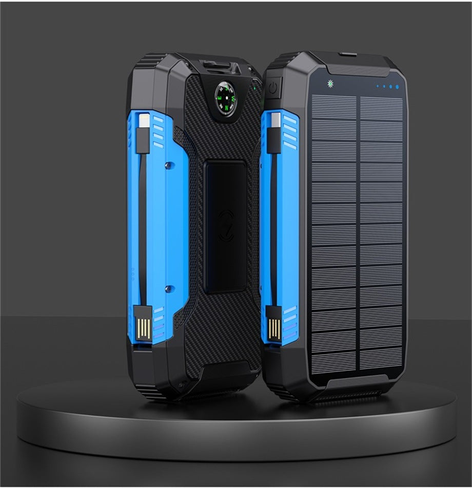 Robuste Solar-Powerbank mit Multifunktionalem Ladeanschluss Brehn