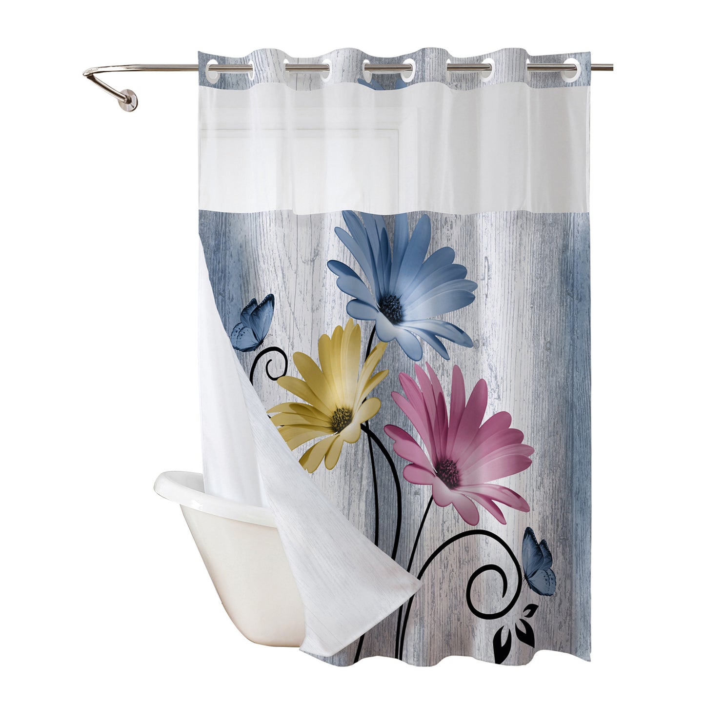 Florales Druck Duschvorhang Brehn