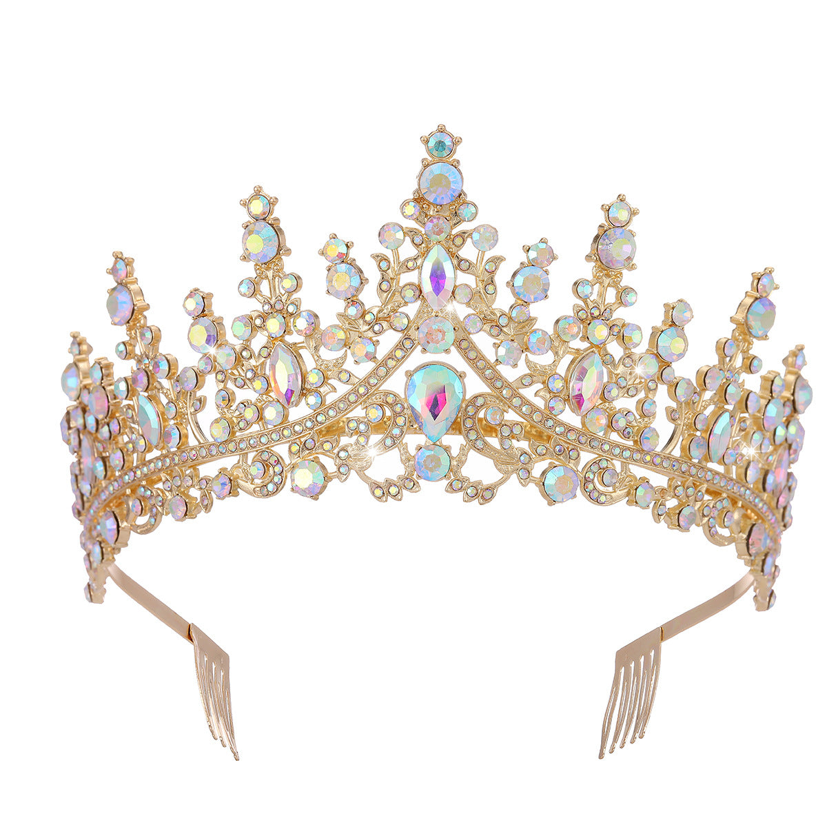 Damen Strass Tiara mit funkelnden Edelsteinen Brehn
