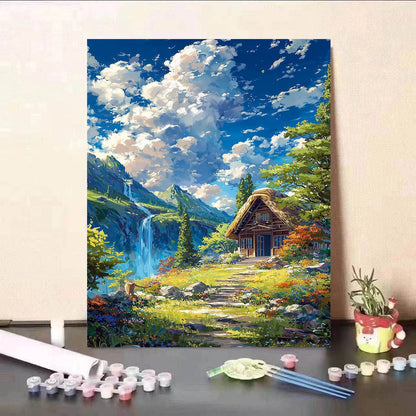 Scenic Waterfall Canvas Kunstdruck Brehn