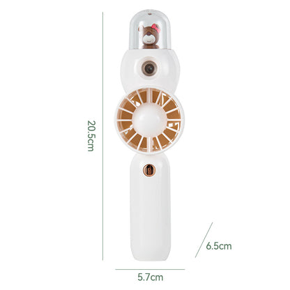 Damen Tragbarer Mini-Handventilator mit niedlichem Tiermotiv Brehn