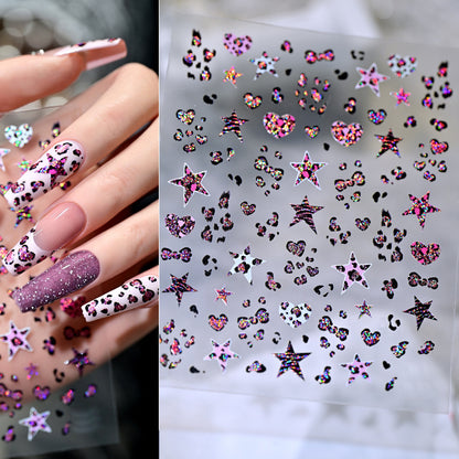 Glänzende Nagelkunst Aufkleber Set