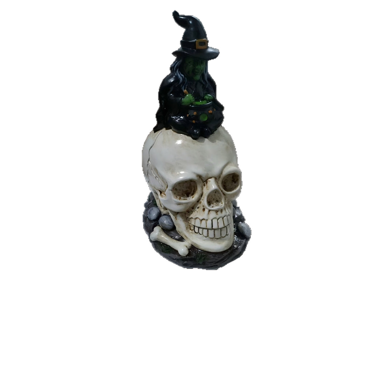 Gruselige Hexen-Kopf Statue Brehn