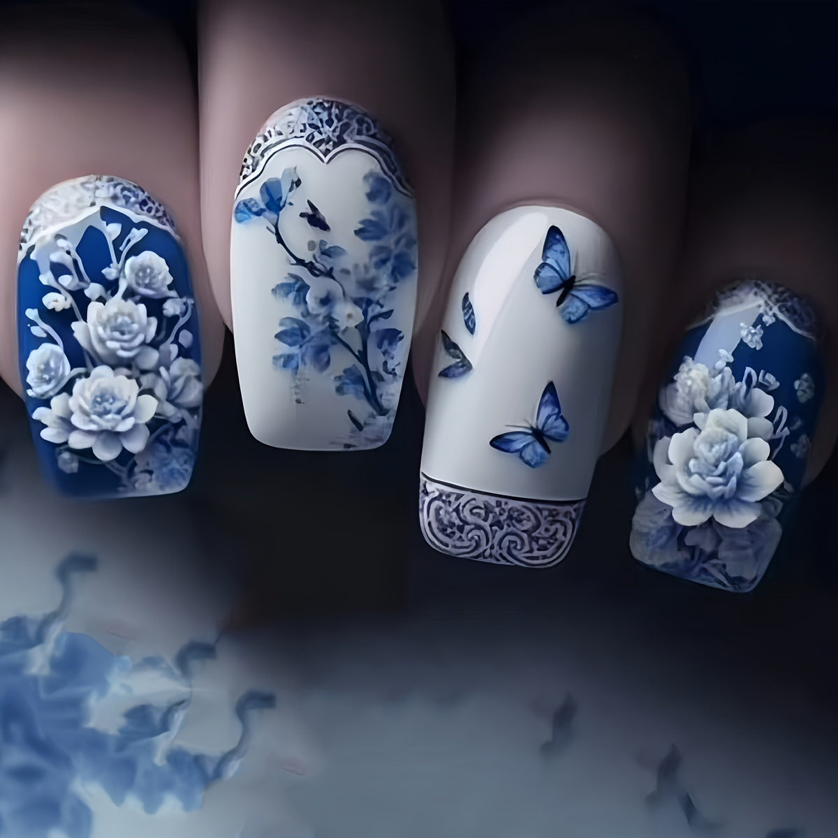 Kreative Kunstnägel mit Floralem Design Brehn
