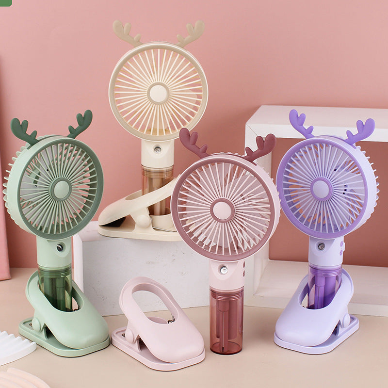 Frauen Tragbarer Mini Ventilator mit Sprühfunktion Brehn