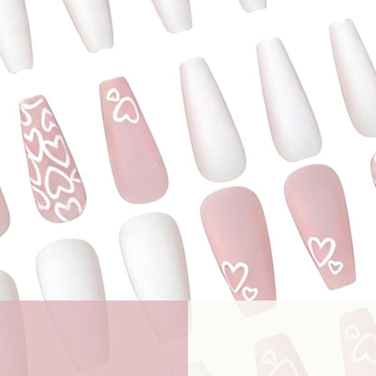 Herz-verzierte Gel-Nagelkunstverlängerungen Brehn