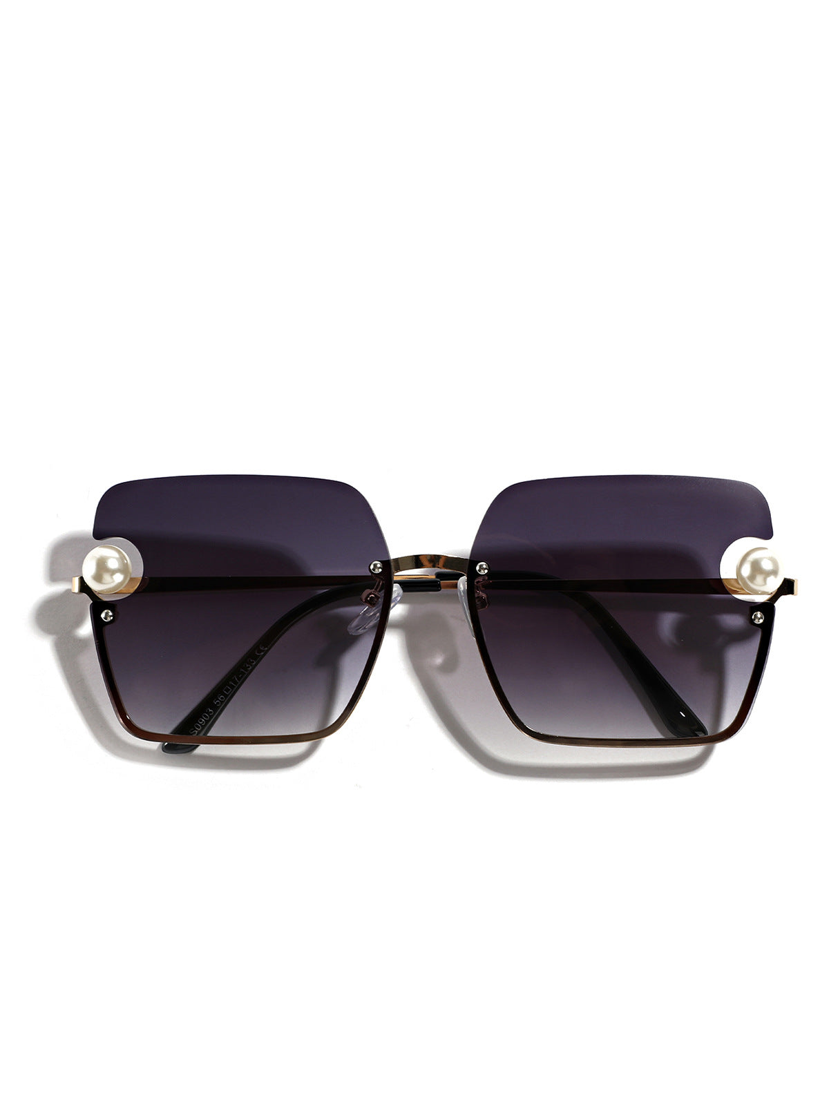 Damen quadratische Sonnenbrille mit elegantem Transparenzrahmen Brehn