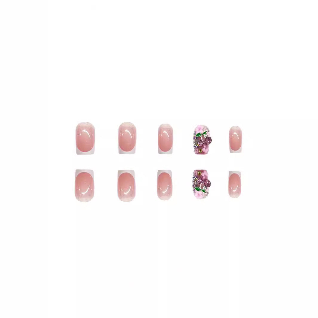 Glitzernde Blumen-Nagelkunst-Verstärkungen Brehn