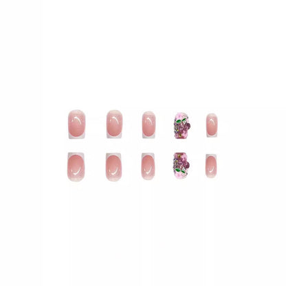 Glitzernde Blumen-Nagelkunst-Verstärkungen Brehn
