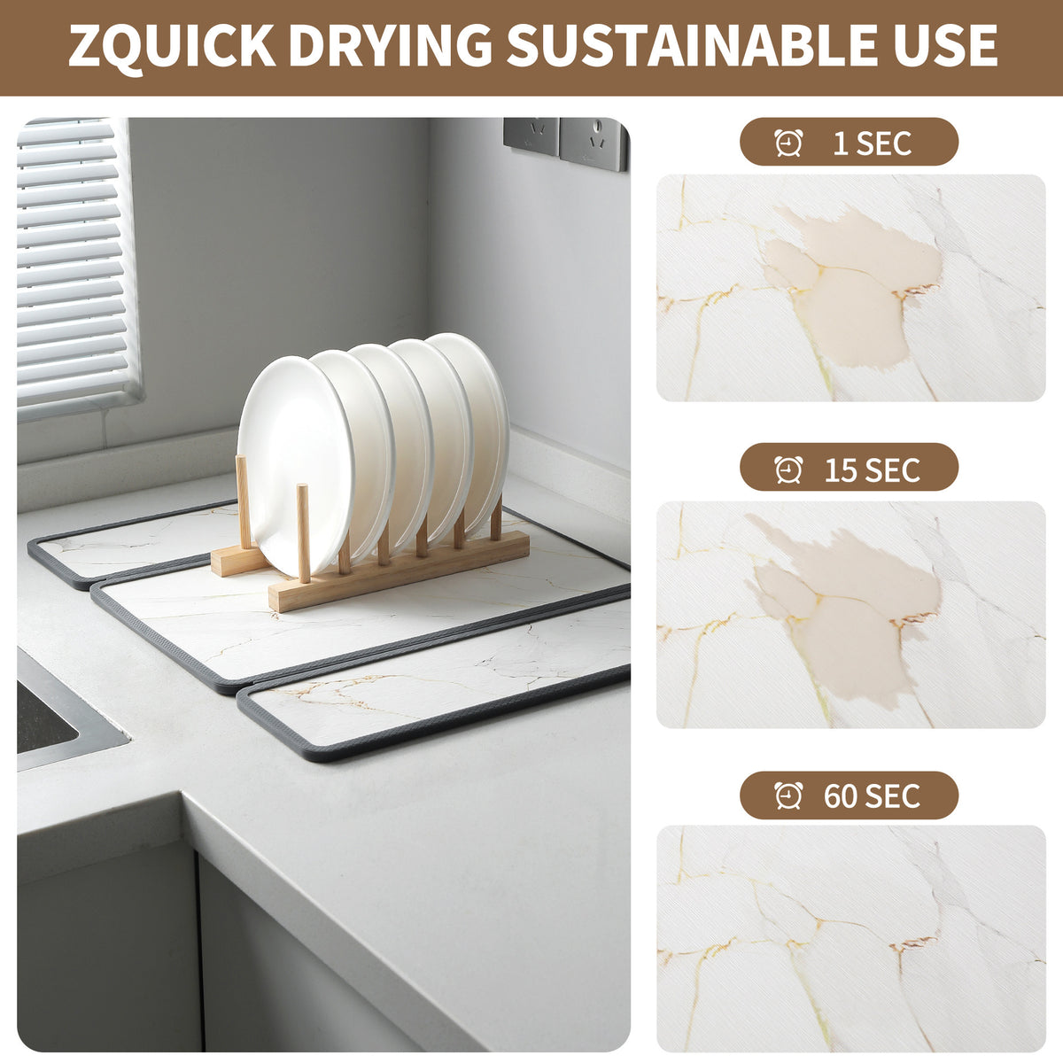 Elegante Marmor-Design Serviermatte