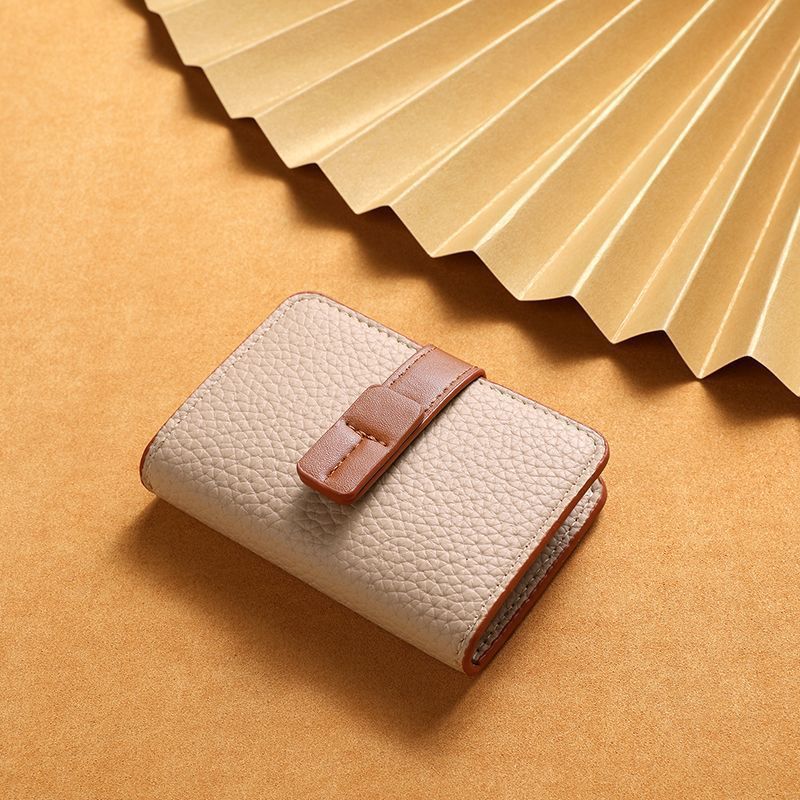 Texturiertes Leder-Kartenhalter-Wallet Brehn