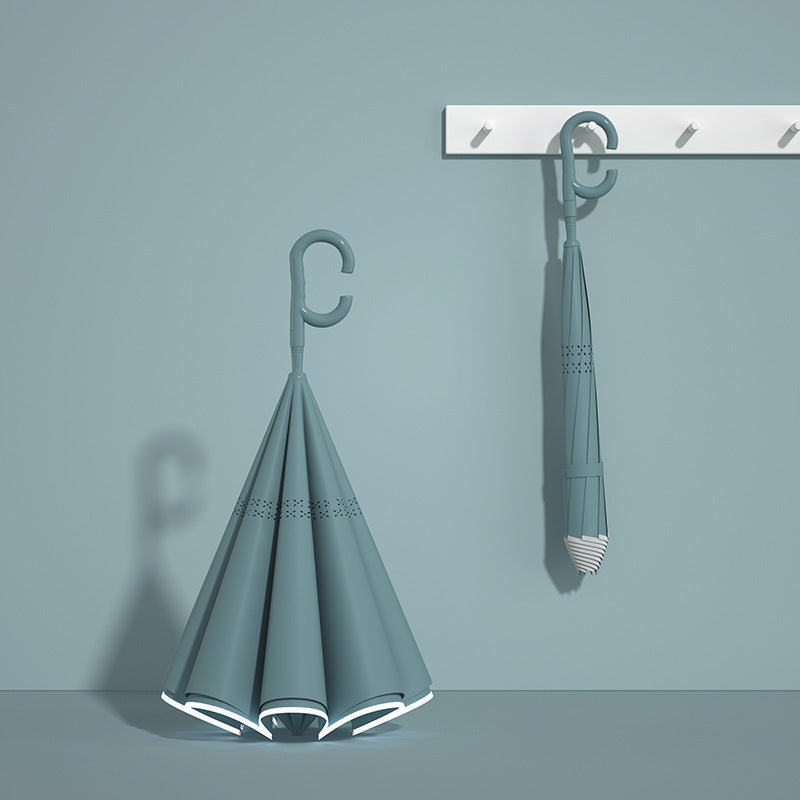 Damen innovativer Mini-Faltschirm mit ergonomischem Handgriff Brehn