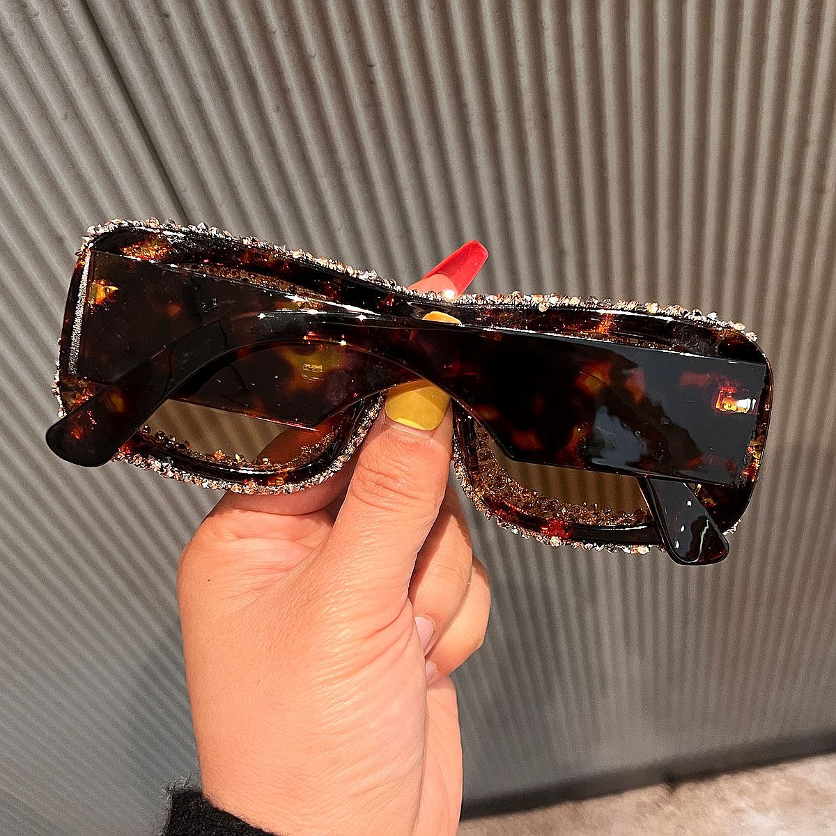 Damen extravagant verzierte Glamour-Sonnenbrille Brehn