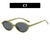 Damen modische ovale Sonnenbrille mit geschwungenem Rahmen und UV-Schutz Brehn