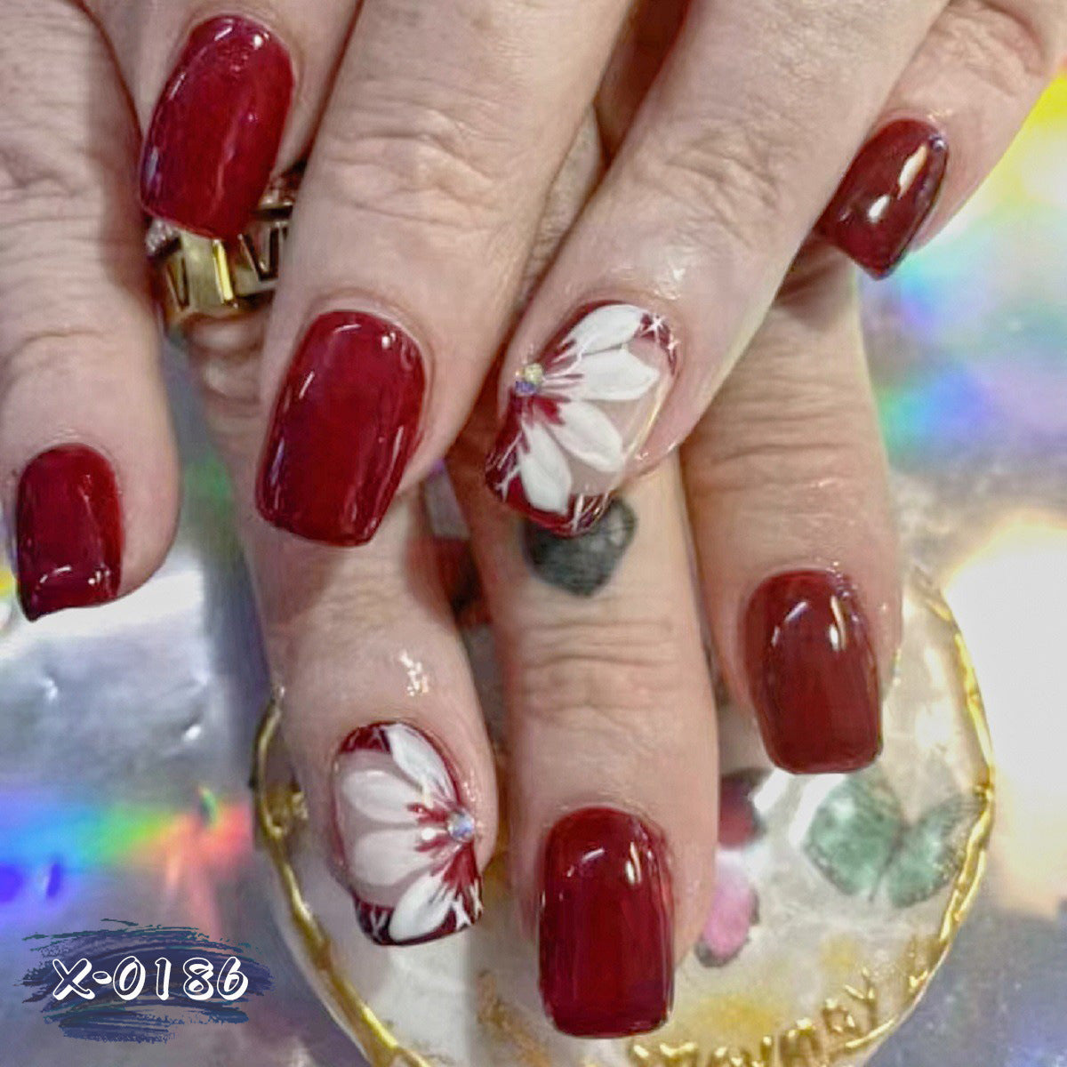 Künstlerisches Floral Akzent Nail Art Set