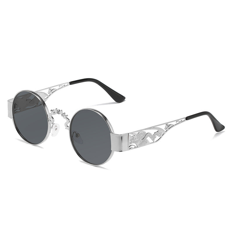 Damen künstlerische runde Sonnenbrille mit elegantem filigranen Rahmen Brehn