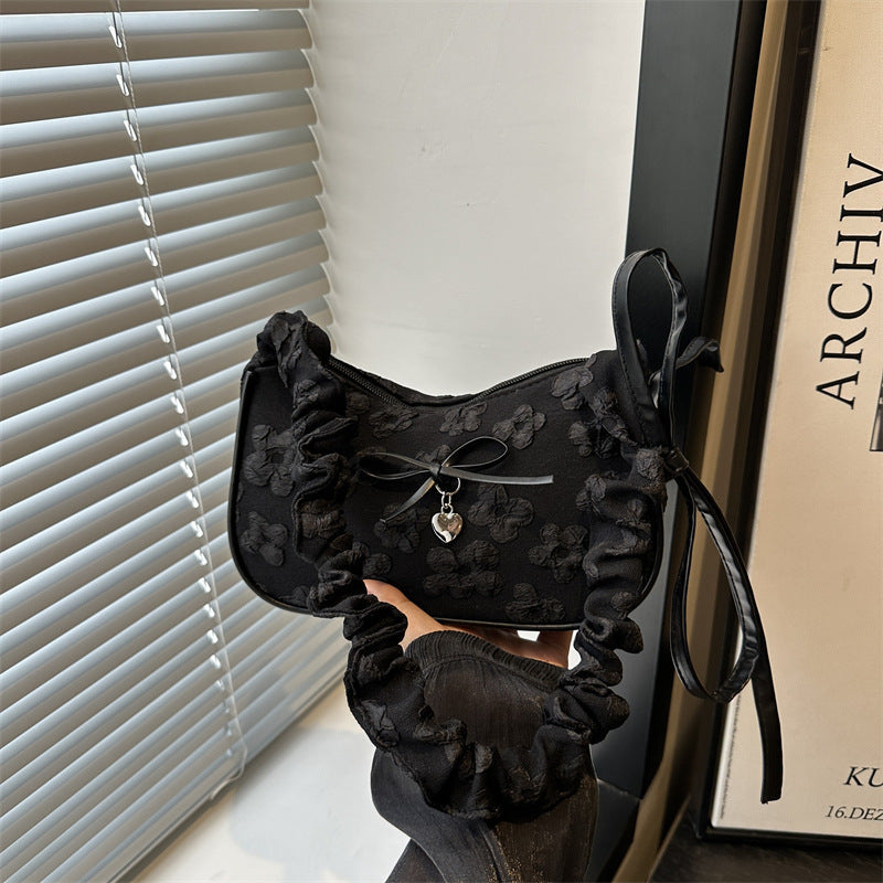 Elegante florale verzierte Schultertasche Brehn
