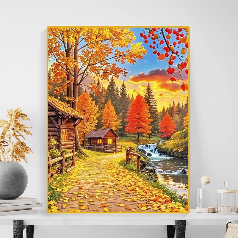 Herbstlandschaft Leinwanddruck Brehn