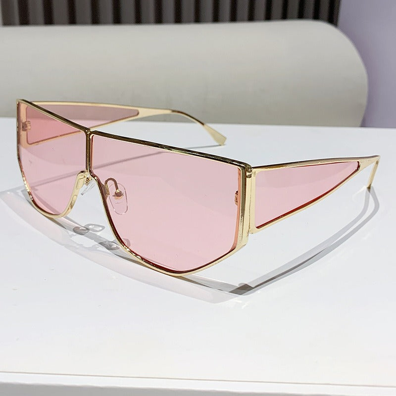 Herren Bold Statement Shield Sonnenbrille Brehn