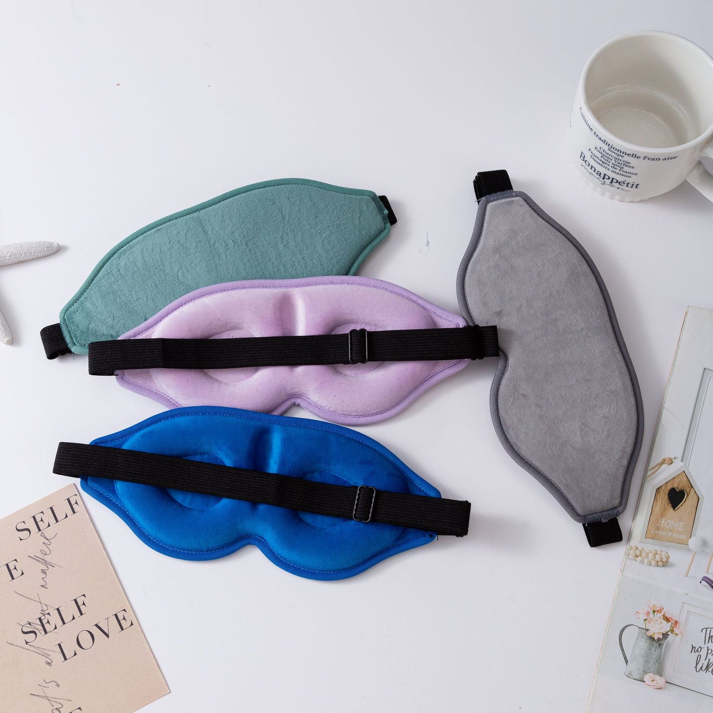 Unisex nan ergonomische Schlafmaske mit dreidimensionaler Kontur und verstellbarem Gummiband Brehn