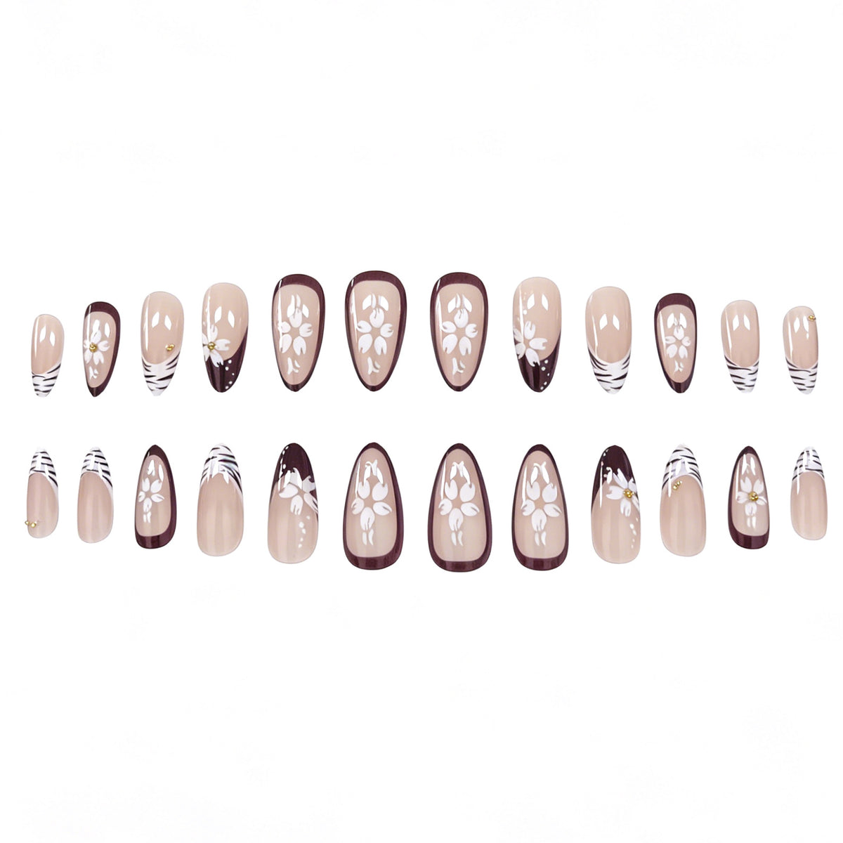 Blumenschmuck Press-On Nagelkunst Brehn