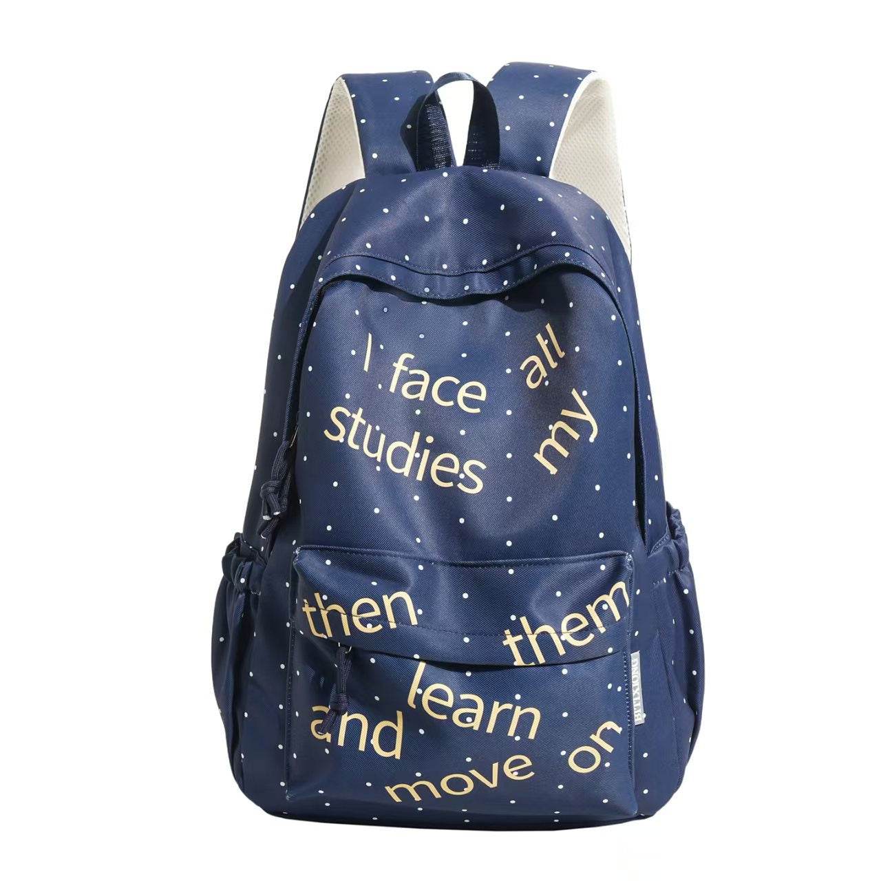 Rucksack mit Modernem Schriftzug und Stilvollem Punkten Brehn