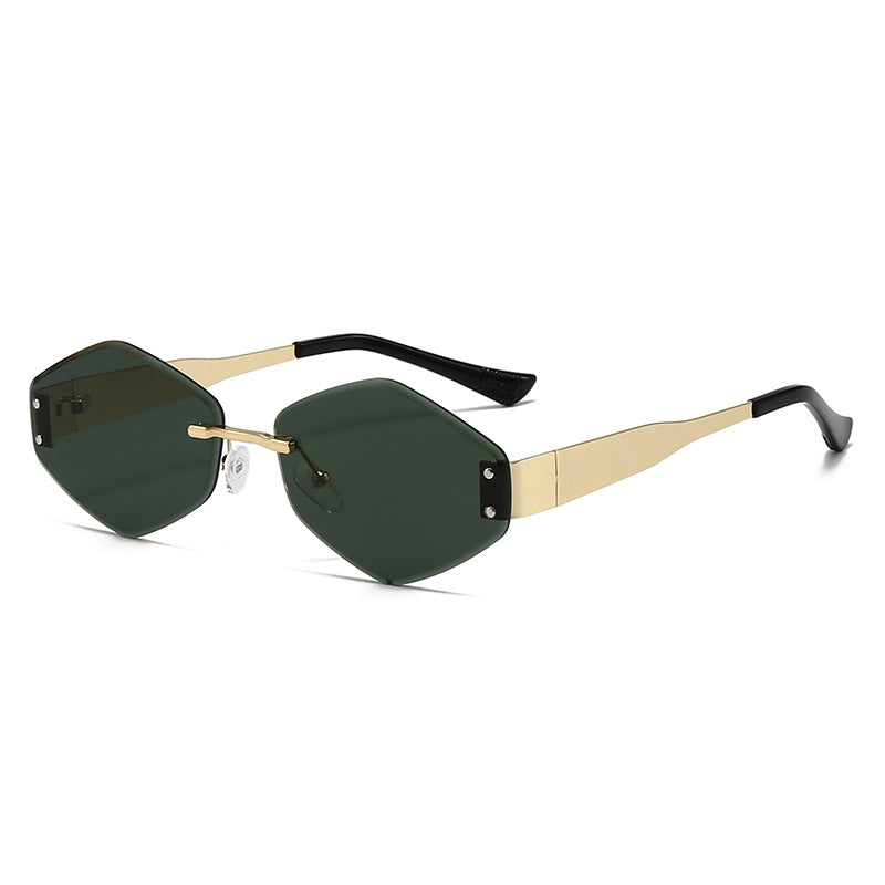 Damen modische Sonnenbrille im trendigen Hexagon-Design Brehn