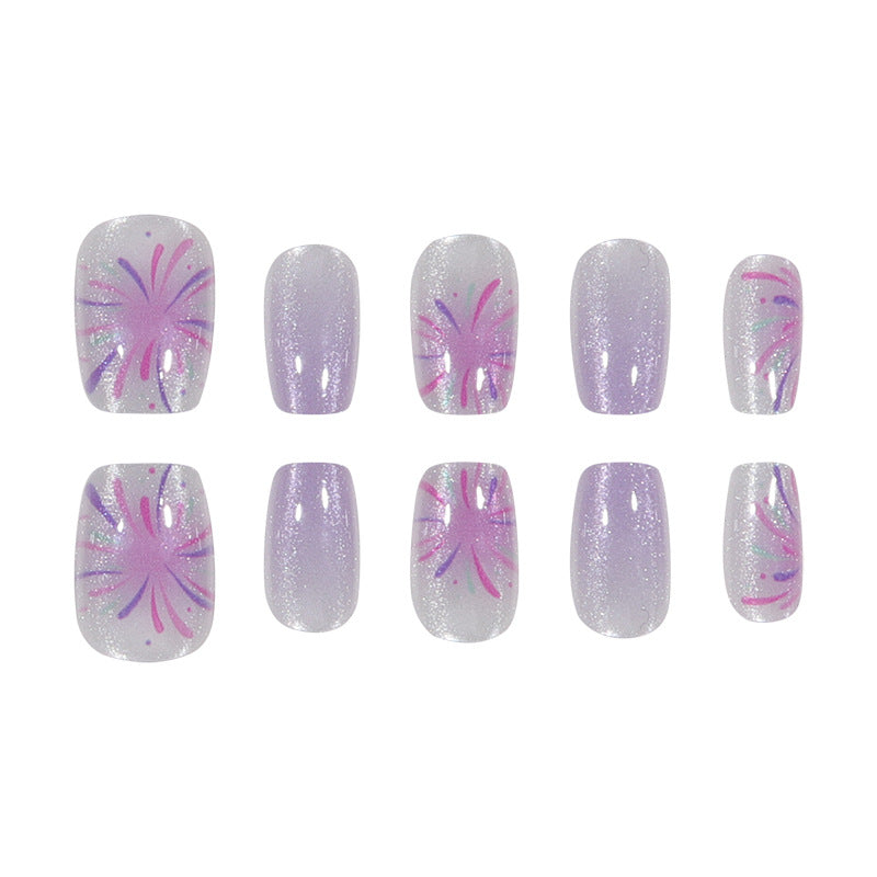 Florale Lange Stiletto Press-On Nägel Brehn
