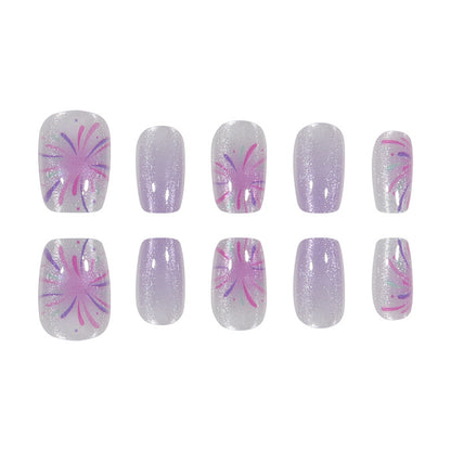 Florale Lange Stiletto Press-On Nägel Brehn