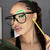 Damen trendige Oversized-Sonnenbrille mit stylischem transparenten Rahmen Brehn