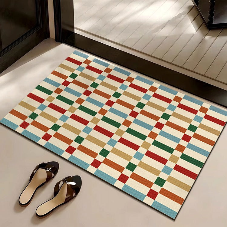 Geometrisch gemusterte Badematte Brehn