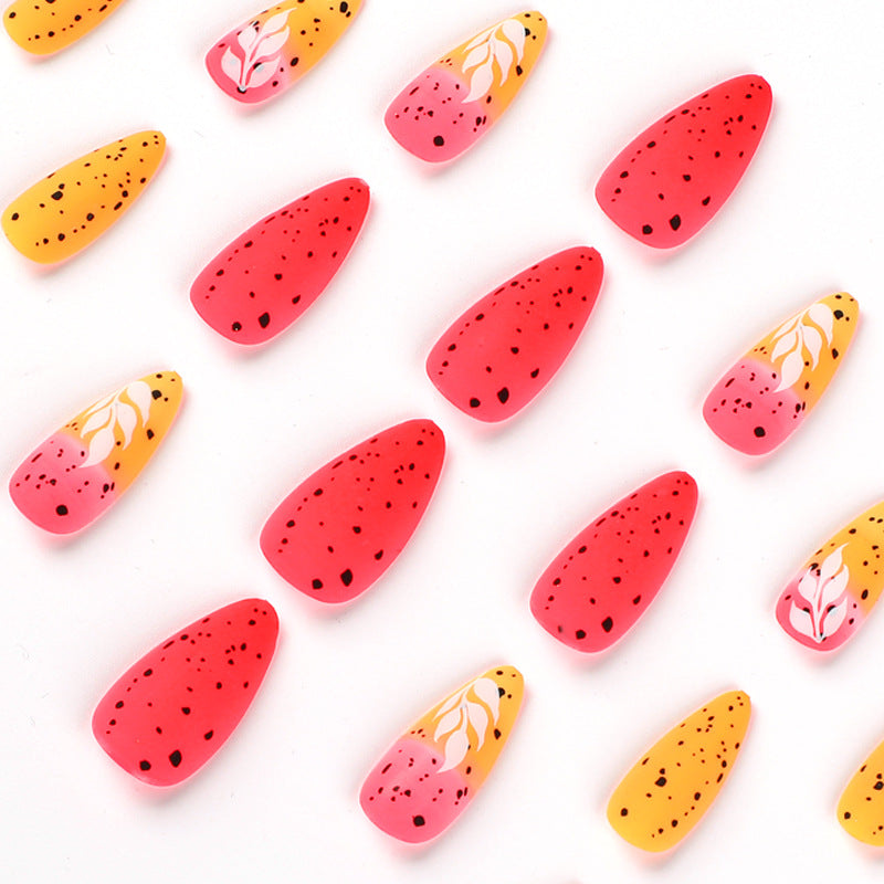 Künstliche Nagelkunst mit floralem Ombre-Design Brehn