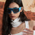Damen futuristische Oversized-Sonnenbrille Brehn