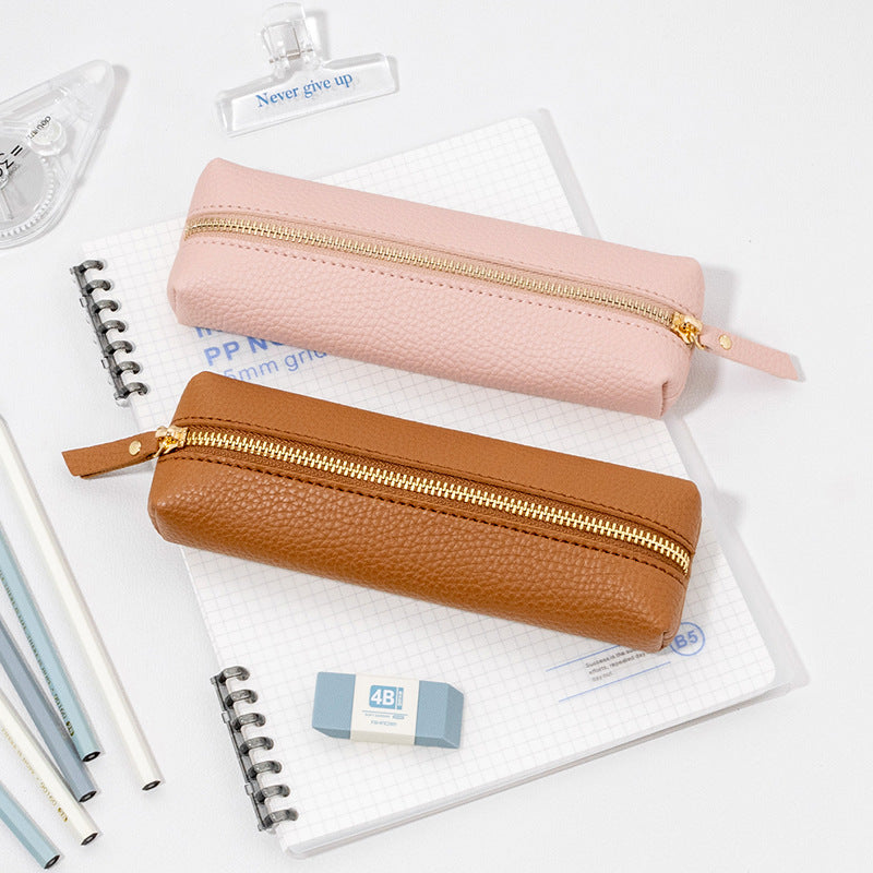 Premium Leder Reißverschluss Bleistift Etui Brehn