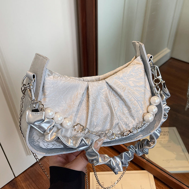 Elegante Perlen-verzierte Clutch